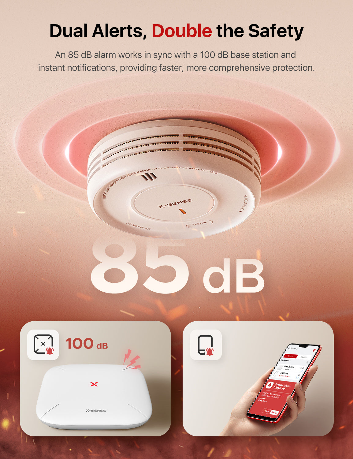 XS0D-MR Interconnected Smart Smoke Alarm