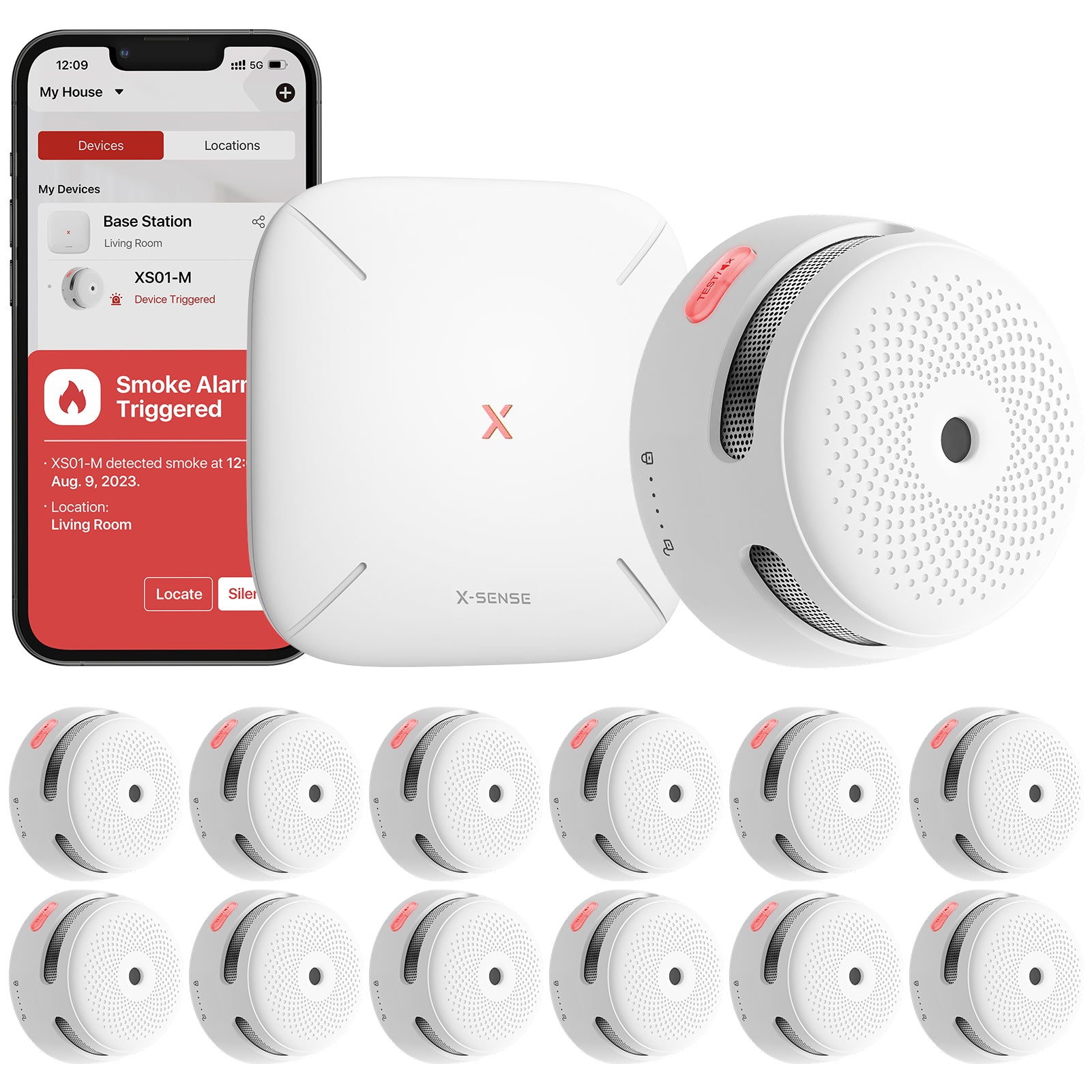 XS01-M Smart Interconnected Smoke Alarm Kit