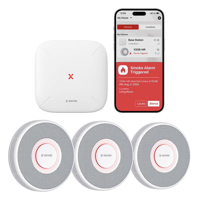 XS0B-MR Interconnected Smart Smoke Alarm with Voice Alerts (English Only)