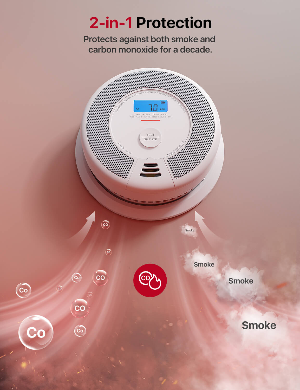Smart Interconnected Smoke and CO Alarm, X-Sense SC07-MR