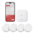 X-Sense Ultra-thin Wireless Wifi Water Leak Detector Kit: Smart Water Sensor Alarm with App Alerts| SWS0A41, SWS0A
